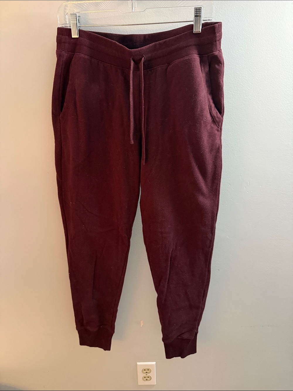Amazon Essentials Women's Burgundy Drawstring Jogger Pants